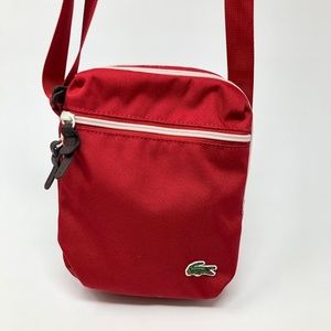 Lacoste Red Crossbody Travel  Bag Red